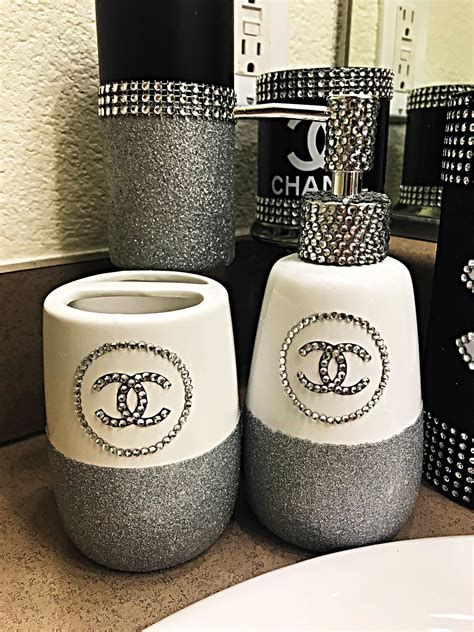 chanel birthday decor|Chanel inspired bathroom decor.